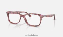 rb5428 optiek gepolijst rood XX46DZ1854 Heren Ray-Ban bril