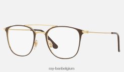 rb6377 optiek gepolijst bruin XX46DZ2502 Heren Ray-Ban bril