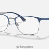 rb6421 optiek matblauw op gunmetal XX46DZ2298 Heren Ray-Ban bril