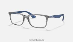 rb7047 optiek gepolijst transparant grijs XX46DZ2587 vrouwen Ray-Ban bril