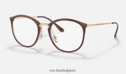rb7140 optiek gepolijst bruin XX46DZ1604 Heren Ray-Ban bril