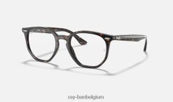 rb7151 zeshoekige optiek gepolijst havanna XX46DZ1723 Heren Ray-Ban bril