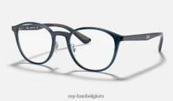 rb7156 optiek gepolijst transparant donkerblauw XX46DZ2324 Heren Ray-Ban bril
