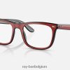 rb7209 optiek gepolijst rood zwart grijs XX46DZ1742 Heren Ray-Ban zonnebril