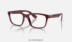 rb7221m optica scuderia ferrari collectie glanzend donkerrood XX46DZ1844 Heren Ray-Ban zonnebril