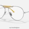 rb8063 titanium optiek gepolijst zilver XX46DZ1866 Heren Ray-Ban bril