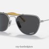 rb8064 titanium gepolijst zilver/donkergrijs XX46DZ1222 Heren Ray-Ban zonnebril
