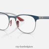 rb8327m optica scuderia ferrari collectie gepolijst blauw op gunmetal XX46DZ2210 Heren Ray-Ban zonnebril
