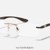 rb8724 optiek gepolijst lichtbruin XX46DZ2271 Heren Ray-Ban bril