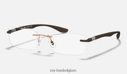 rb8724 optiek gepolijst lichtbruin XX46DZ2271 Heren Ray-Ban bril