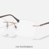 rb8725 optiek gepolijst lichtbruin XX46DZ2494 Heren Ray-Ban bril