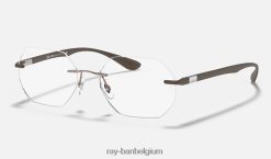 rb8765 optiek gepolijst lichtbruin XX46DZ2408 Heren Ray-Ban bril