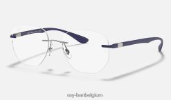 rb8766 optiek gepolijst zilver XX46DZ2406 Heren Ray-Ban bril