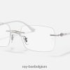 rb8767 optiek gepolijst wit XX46DZ2459 Heren Ray-Ban bril