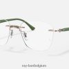 rb8769 optiek glanzend militair groen XX46DZ2467 Heren Ray-Ban bril