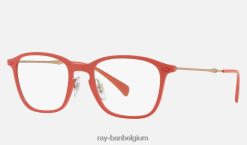 rb8955 optiek mat rood XX46DZ2258 Heren Ray-Ban bril