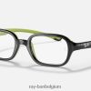 rb9074 optiek gepolijst zwart op groen XX46DZ2851 kinderen Ray-Ban bril
