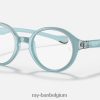 rb9075 optiek glanzend lichtblauw XX46DZ2844 kinderen Ray-Ban bril