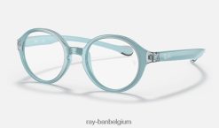 rb9075 optiek glanzend lichtblauw XX46DZ2844 kinderen Ray-Ban bril