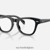 rb9707v optiek gepolijst zwart XX46DZ2755 kinderen Ray-Ban bril