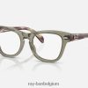 rb9707v optiek glanzend transparant groen XX46DZ2753 kinderen Ray-Ban bril