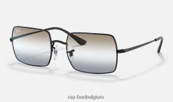 rechthoek 1969 bi-verloop gepolijst zwart/helder bruin/grijs XX46DZ1171 Heren Ray-Ban zonnebril