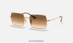 rechthoek 1969 gepolijst goud/lichtbruin XX46DZ745 Heren Ray-Ban zonnebril