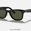 reiziger gemak gepolijst zwart/groen XX46DZ656 Heren Ray-Ban zonnebril