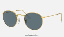 rond metaal gepolijst goud/blauw XX46DZ782 Heren Ray-Ban zonnebril