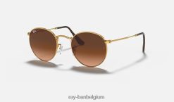 rond metaal gepolijst licht brons/roze/bruin XX46DZ30 Heren Ray-Ban zonnebril