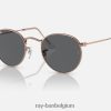 rond metaal gepolijst rose goud/donkergrijs XX46DZ393 Heren Ray-Ban zonnebril