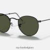 rond metaal gepolijst zwart/groen XX46DZ784 Heren Ray-Ban zonnebril