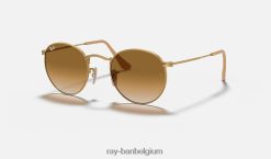 rond metaal mat goud/lichtbruin XX46DZ27 Heren Ray-Ban zonnebril