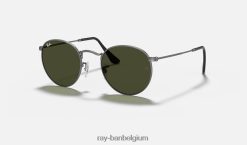 rond metaal mat gunmetal/groen XX46DZ26 Heren Ray-Ban zonnebril
