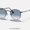 rond metaal mat zwart/lichtblauw XX46DZ28 Heren Ray-Ban zonnebril