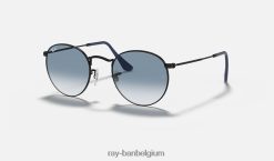 rond metaal mat zwart/lichtblauw XX46DZ28 Heren Ray-Ban zonnebril