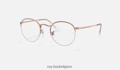 ronde blik gepolijst roségoud XX46DZ1884 Heren Ray-Ban bril
