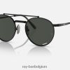 ronde ii titaan gepolijst zwart/donkergrijs XX46DZ1461 Heren Ray-Ban zonnebril
