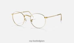 ronde metalen optiek gepolijst wit XX46DZ2535 vrouwen Ray-Ban bril