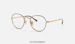 ronde metalen optiek ii gepolijst havana op goud XX46DZ1798 Heren Ray-Ban bril