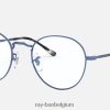 ronde metalen optiek ii gepolijst transparant blauw XX46DZ1793 Heren Ray-Ban bril