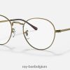ronde metalen optiek ii mat antiek goud XX46DZ1801 Heren Ray-Ban bril