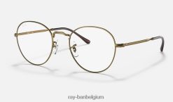 ronde metalen optiek ii mat antiek goud XX46DZ1801 Heren Ray-Ban bril