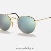 ronde platte lenzen gepolijst goud/zilver XX46DZ642 Heren Ray-Ban zonnebril