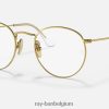 ronde titaniumoptiek gepolijst goud XX46DZ2444 Heren Ray-Ban bril