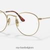 ronde titaniumoptiek gepolijst goud XX46DZ2445 Heren Ray-Ban bril