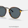 ronde vlek gepolijst blauw havana/blauw XX46DZ634 Heren Ray-Ban zonnebril