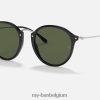 ronde vlek gepolijst zwart/groen XX46DZ635 Heren Ray-Ban zonnebril