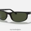 roofdier 2 mat zwart/groen XX46DZ603 Heren Ray-Ban zonnebril