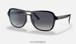 staat kant gepolijst zwart/blauw/grijs XX46DZ1237 Heren Ray-Ban zonnebril